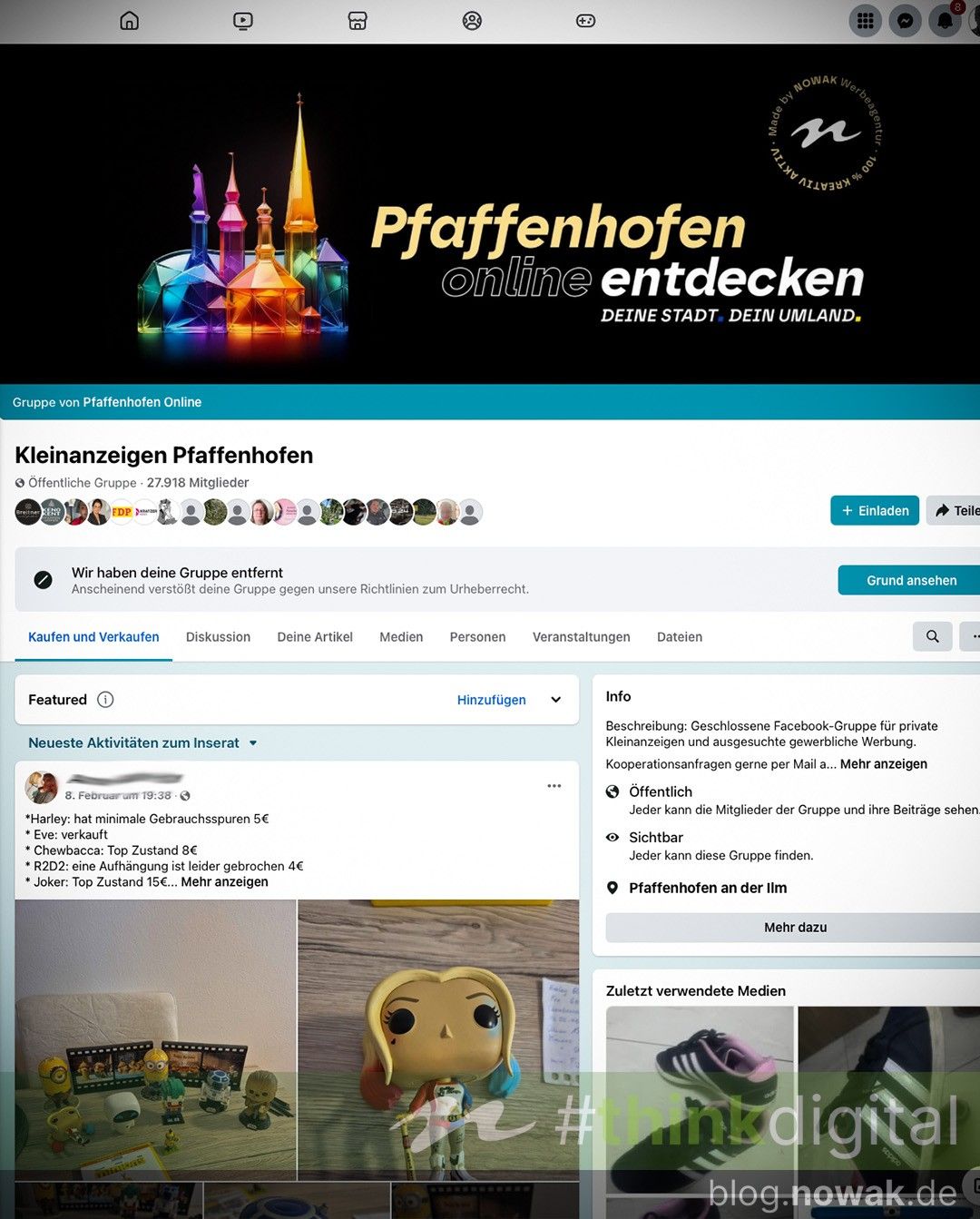 Support Facebook Gruppe Kleineanzeigen-Pfaffenhofen